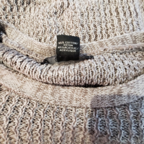 Medium, Beautiful Grey Knit Long Sweater or Dress, L/S Roll up Cuffs, Stretchy - Picture 14 of 16